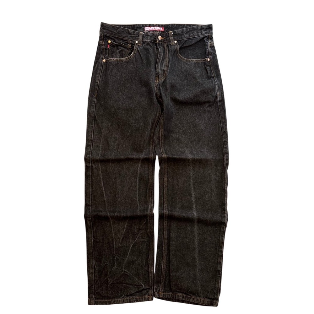 Lowrider Baggy Relaxed Fit Skate Jeans 100% Cotton Black Wash